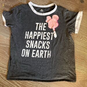 Disney Parks “The Happiest Snacks on Earth” Tee – Women’s Large 🍦✨🍭